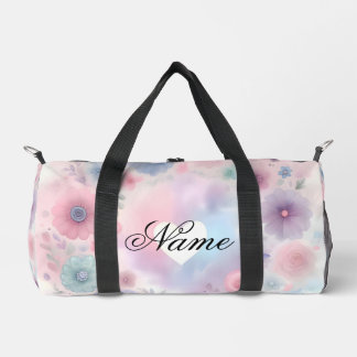 Sac De Sport Fleur et coeur personnalisés