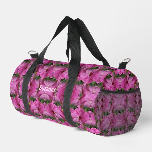 Sac De Sport Fleur Hibiscus rose Multipliée Personnalisée (Coin droit)