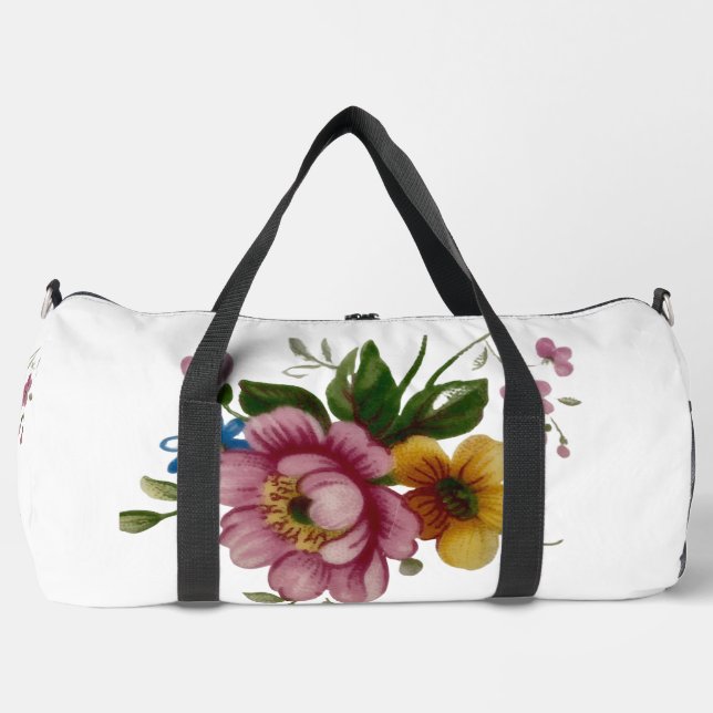 Sac De Sport Fleur inspirée de la porcelaine (Recto)