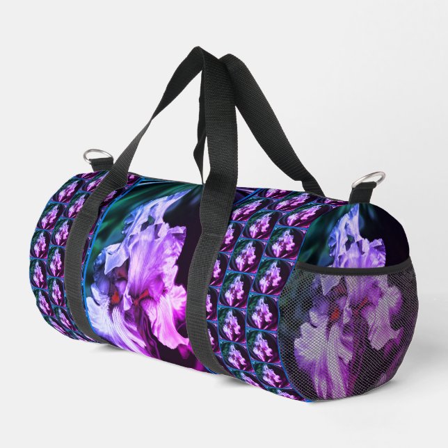 Sac De Sport Fleur Iris Abstraite (Coin droit)