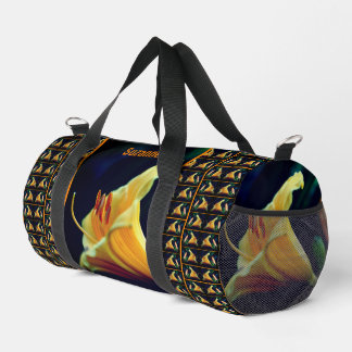 Sac De Sport Fleur jaune Abstraite personnalisée