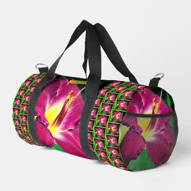 Sac De Sport Fleur Lily personnalisée (Coin droit)