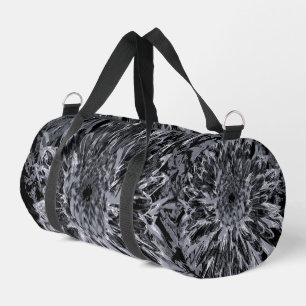 Sac De Sport Fleur noire et grise Dahlia