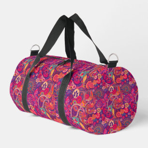 Sac De Sport Fleur noire : Motif de jardin rose artistique