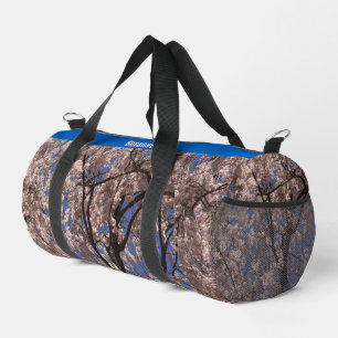 Sac De Sport Fleur rose de printemps Parapluie bleu ciel
