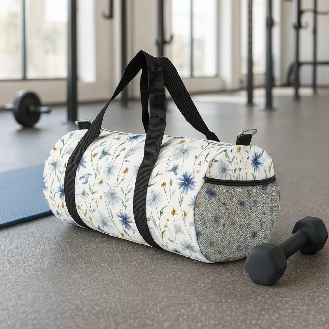 Sac De Sport Fleur sauvage couleur bleu violet (Créateur téléchargé)