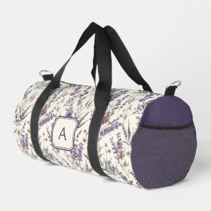 Sac De Sport Fleur Sauvage Lavande Boho Botanique Floral Monogr