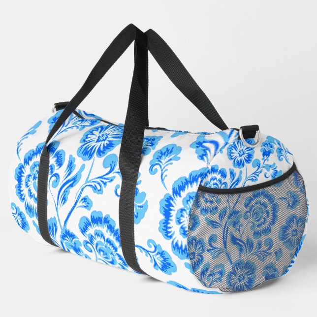 Sac De Sport Fleurs bleues (Coin droit)