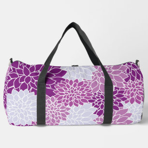 Sac De Sport Fleurs Dahlia, Motif De Fleurs, Dahlia Violet