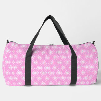 Sac De Sport Fleurs de démarrage blanches sur rose