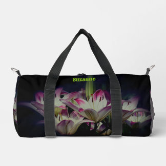 Sac De Sport Fleurs de lys personnalisées blanches et rouges