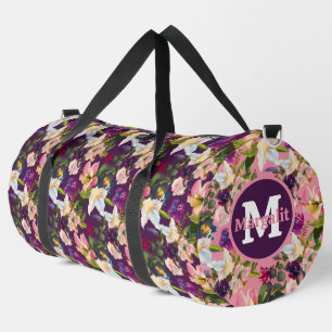 Sac De Sport Fleurs Exotiques Roses Violettes Florales Grandes