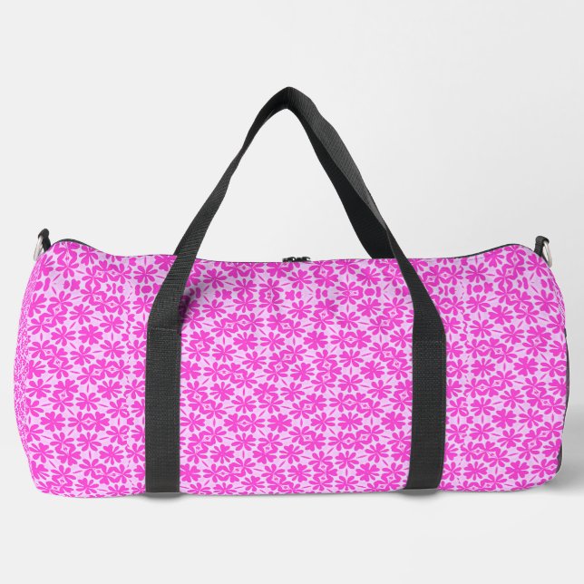 Sac De Sport Fleurs Fuchsia (Recto)