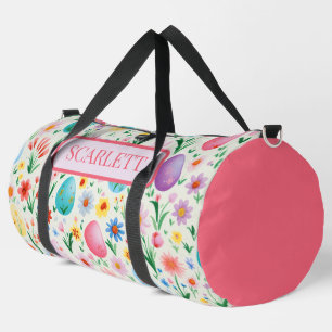 Sac De Sport Fleurs printanières et oeufs de Pâques Personnalis