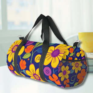 Sac De Sport Fleurs rétro colorées - Style Dopamine