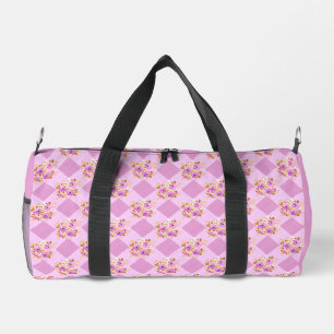 Sac De Sport Fleurs roses de lavande En vichy pays Motif