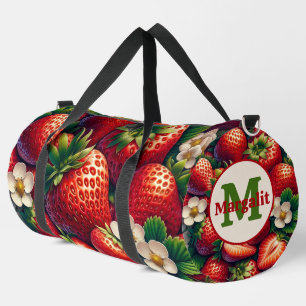 Sac De Sport Fleurs Rouges Florales Fraises Fraise
