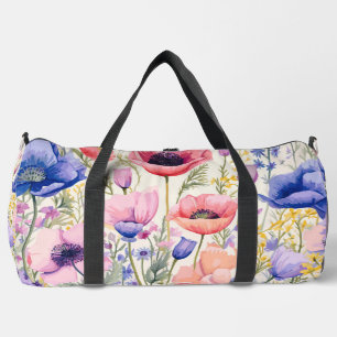 Sac De Sport Fleurs sauvages aquarelle