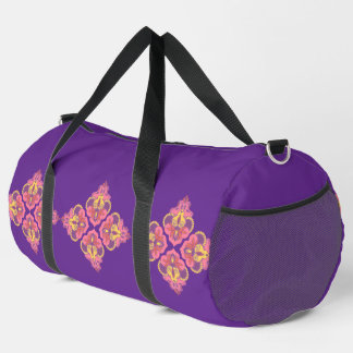 Sac De Sport Fleurs sur violet grand