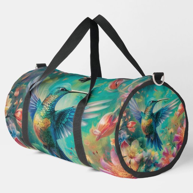 Sac De Sport Fleurs tropicales des colibris (Coin gauche)