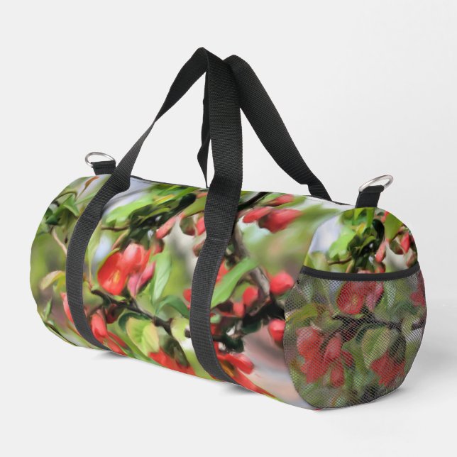 Sac De Sport Floraison de coing rouge (Coin droit)