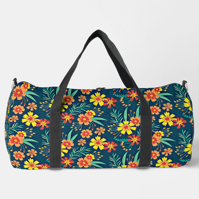 Sac De Sport Floral Arrière - plan Belle conception (Recto)