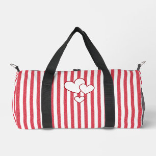Sac De Sport Fond de rayures à la craie rouge moderne avec trip