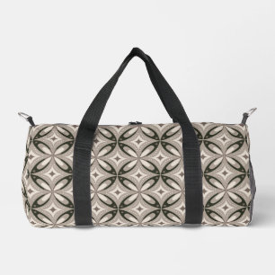 Sac De Sport Formes circulaires rétro beige et marron