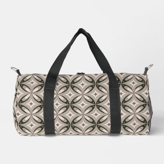 Sac De Sport Formes circulaires rétro beige et marron (Recto)