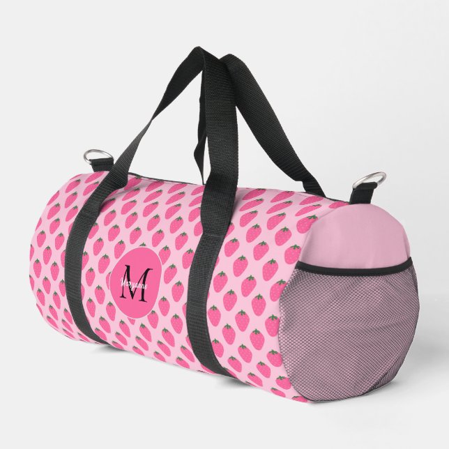 Sac De Sport Fraises roses, mignonnes filles customisées (Coin droit)