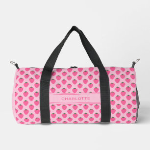 Sac De Sport Fraises roses, mignonnes filles customisées