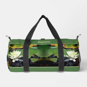 Sac De Sport Frog Amiring Water Lily Personalized