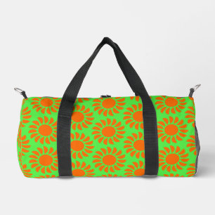 Sac De Sport Fun Boho Lime Vert & Orange Motif d'été
