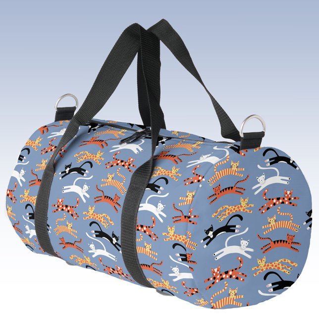 Sac De Sport Fun Kitty Chat (Fun kitty cat pattern blue duffel bag)