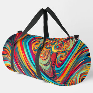 Sac De Sport Fusion Color Wave – Art abstrait moderne en spiral