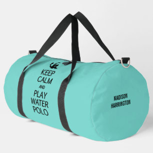 Sac De Sport Gardez votre calme & Jouez au water-polo nom perso