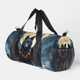 Sac De Sport Gardien de la Lune – Le Loup à l'Aile Noire