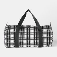 Géométrie Tartan motif noir et blanc à damiers