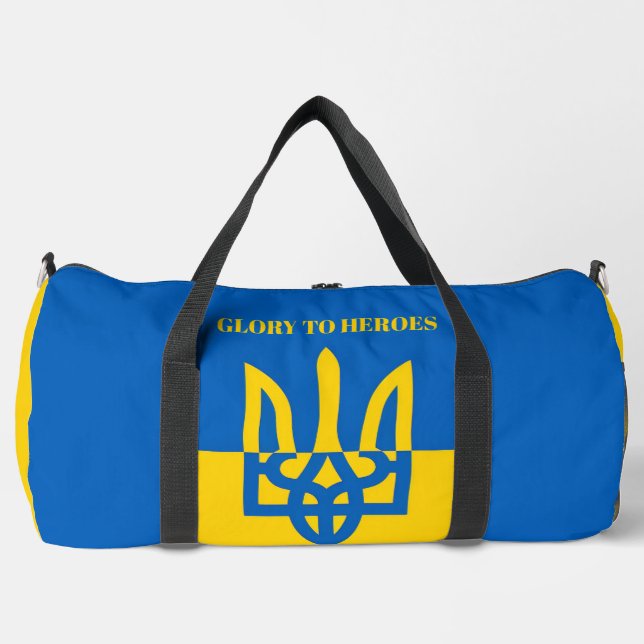 Sac De Sport GLORY TO HEROES. UKRAINE. TRIDENT.  Large Duffle  (Recto)
