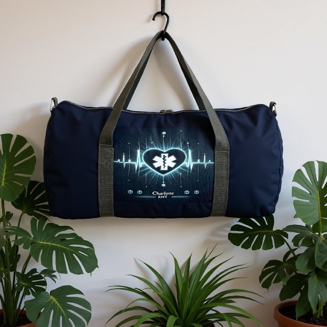 Sac De Sport Glowing Medical Heartbeat Pulse EMT Design (Créateur téléchargé)