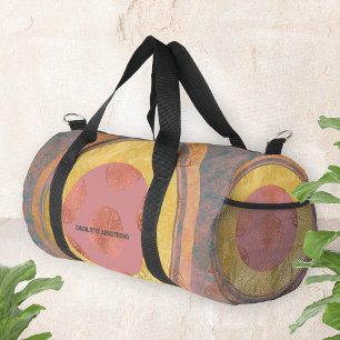 Sac De Sport Gold Foil rose Turquoise Vintage Nom tendance