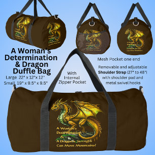 Sac De Sport Golden Green Dragon & Woman Can Move Mountains