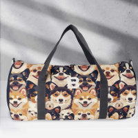 grand chien coloré, monogramme animal motif