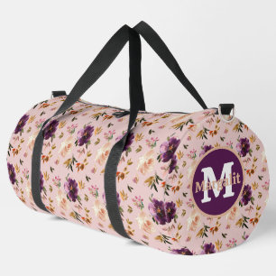 Sac De Sport Grand floral roses lavande violet rose