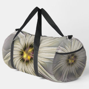 Sac De Sport Grande Fleur d'ivoire, Abstrait Art Fractal Modern
