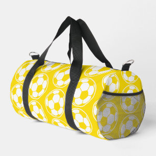 Sac De Sport Graphiques de balle de football jaune à motif visu