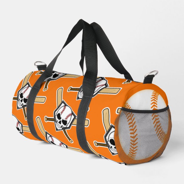 Sac De Sport Graphiques Orange Screwball Baseball Jusqu'à la Mo (Coin droit)