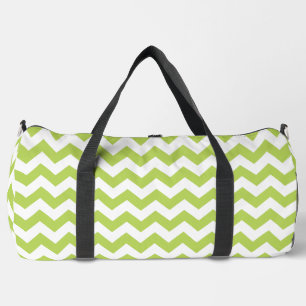 Sac De Sport Green Zigzag, Green Chevron, Motif géométrique