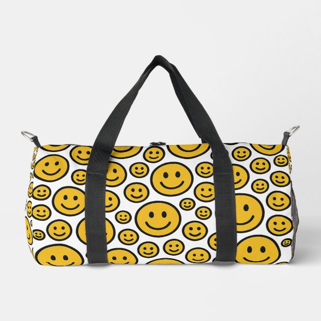 Sac De Sport Happy Smiling Face Patterned Duffel Bag (Recto)