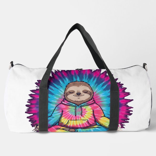 Sac De Sport Hippie Sloth Peace Sign Tie-Dy (Recto)
